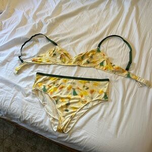 Lyrebird elegant Floral Women's Bra Set